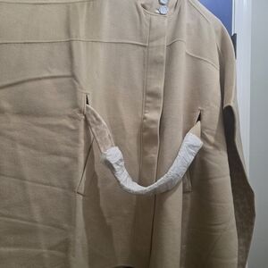 Tan Coach Shaw Like Jacket with Button Details
